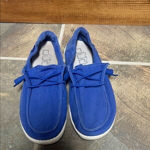 Hey Dude Men's Blue Canvas Sneakers
